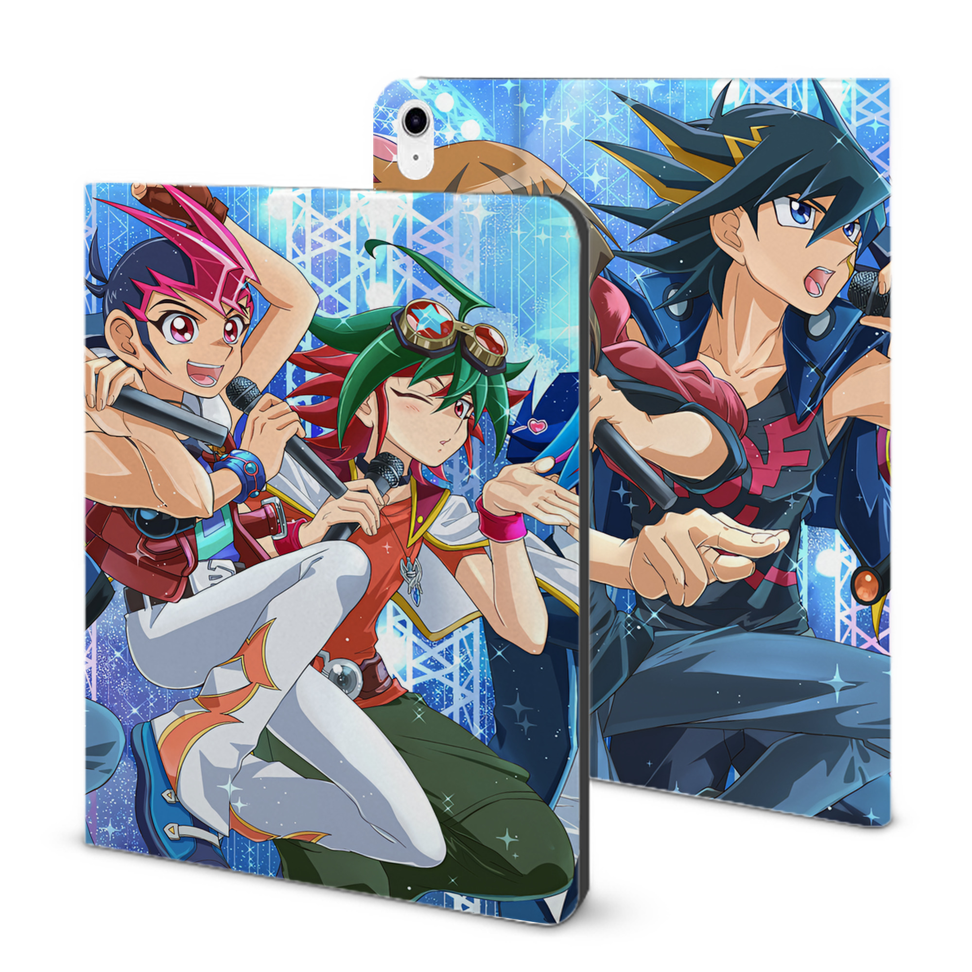 （画像用） 遊☆戯☆王 Yu-Gi-Oh! IPad ケース ブック型 PUレザー TPU 耐衝撃 軽量 薄型 ペン収納なし 全面保護 IPad 各モデル対応